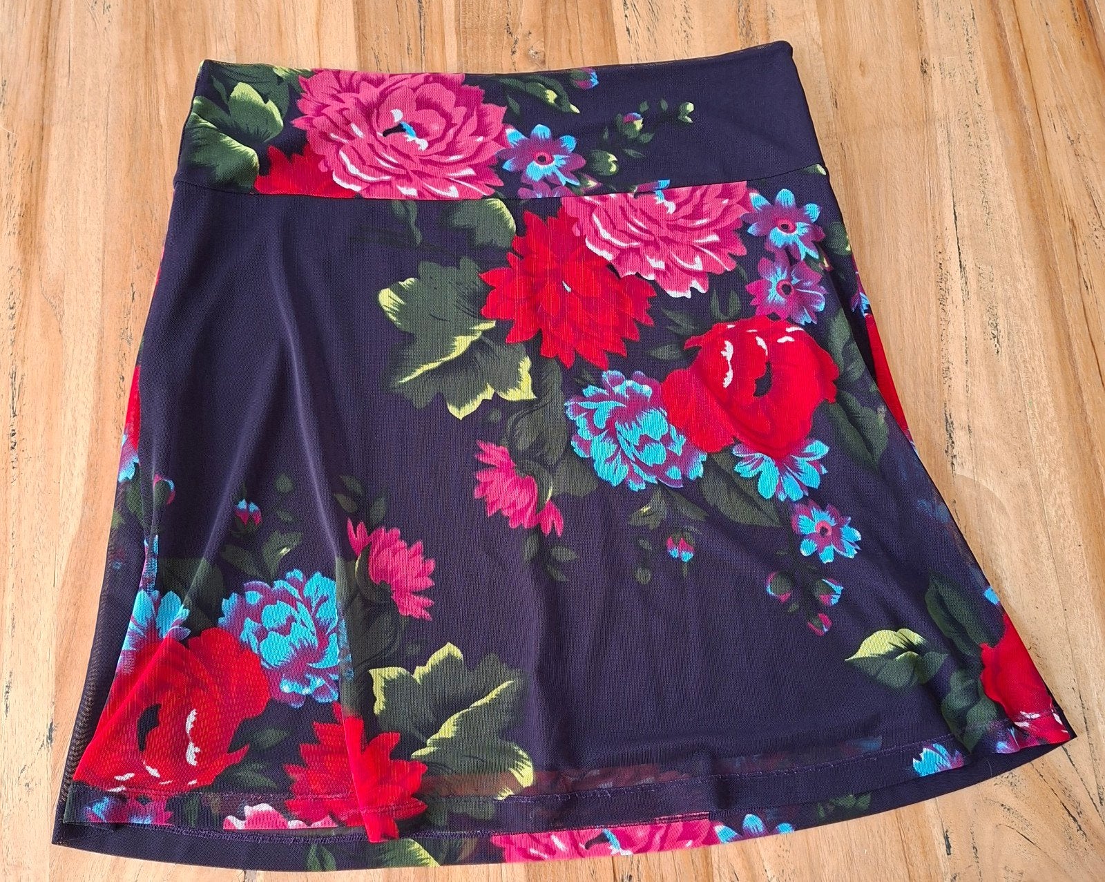 King Louie rok met bloemenprint - Maat L, Kleding | Dames, Meerkleurig, Maat 42/44 (L), Ophalen of Verzenden, Zo goed als nieuw