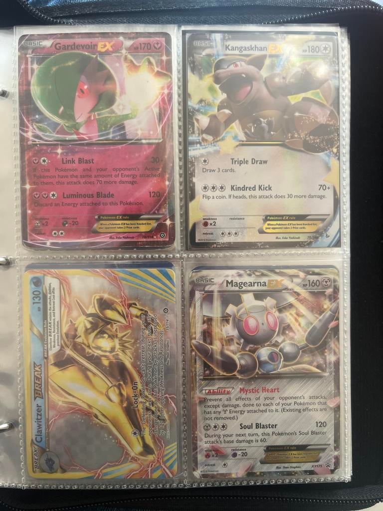 Pokémon TCG Kaarten: Gardevoir EX, Kangaskhan EX, Magearna E, Ophalen of Verzenden, Gebruikt, Meerdere kaarten
