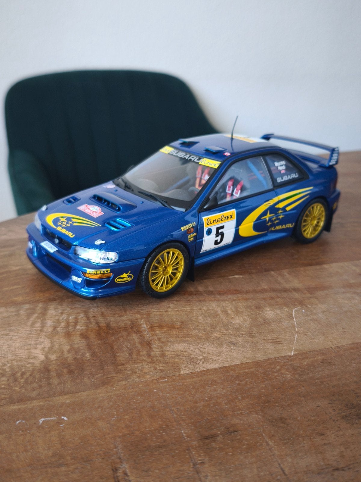 Autoart Subaru Impreza WRC 22B Burns Reid "5" 1:18, Ophalen of Verzenden, Zo goed als nieuw, Autoart