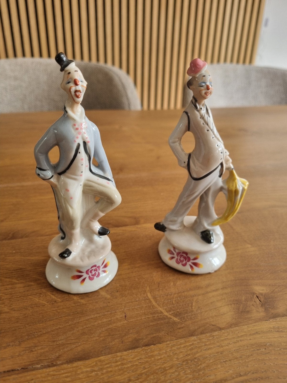 2 superleuke clown beeldjes samen €13, Verzamelen, Beelden en Beeldjes, Ophalen of Verzenden, Zo goed als nieuw, Mens