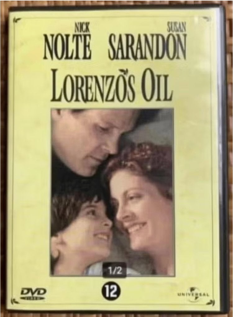 DVD Lorenzo's Oil; met Nick Nolte en Susan Sarandon, Vanaf 12 jaar, Ophalen of Verzenden, Zo goed als nieuw