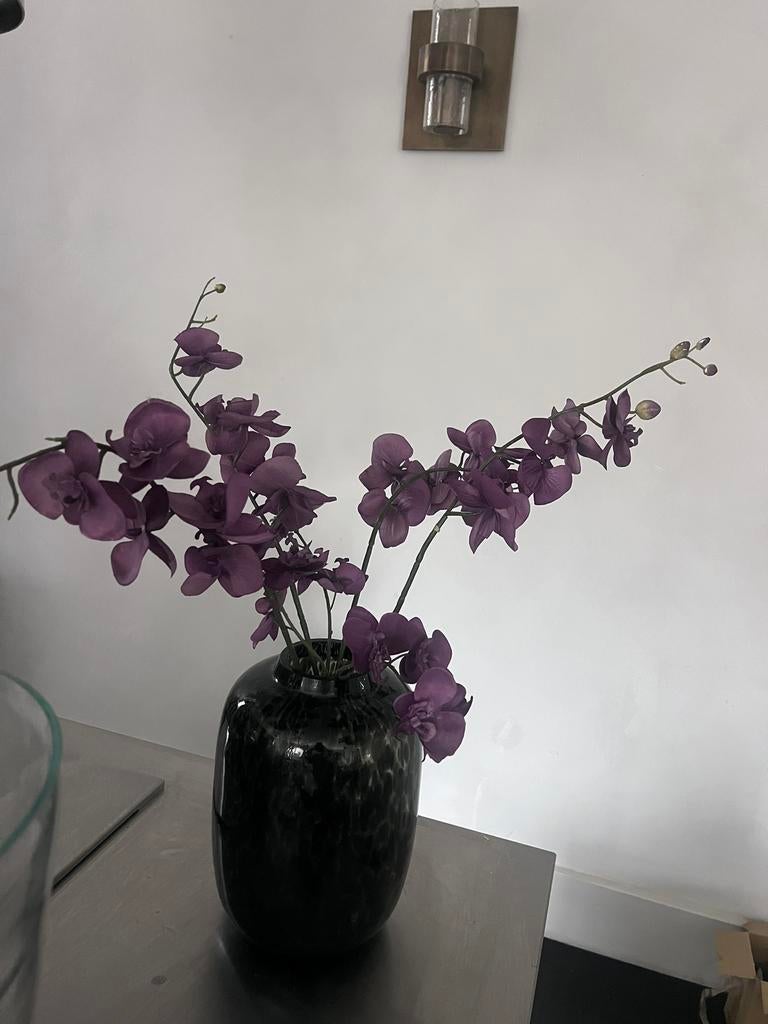 Zijde boeket paarse orchideeën, Ophalen of Verzenden, Zo goed als nieuw