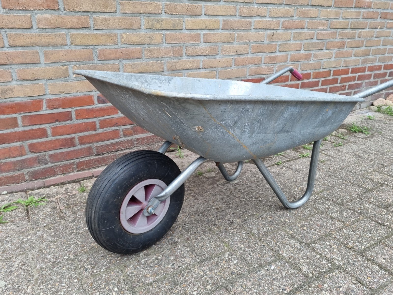 Gegalvaniseerde kruiwagen, Tuin en Terras, Kruiwagens, Ophalen, Zo goed als nieuw, Fiat, Eenwielig