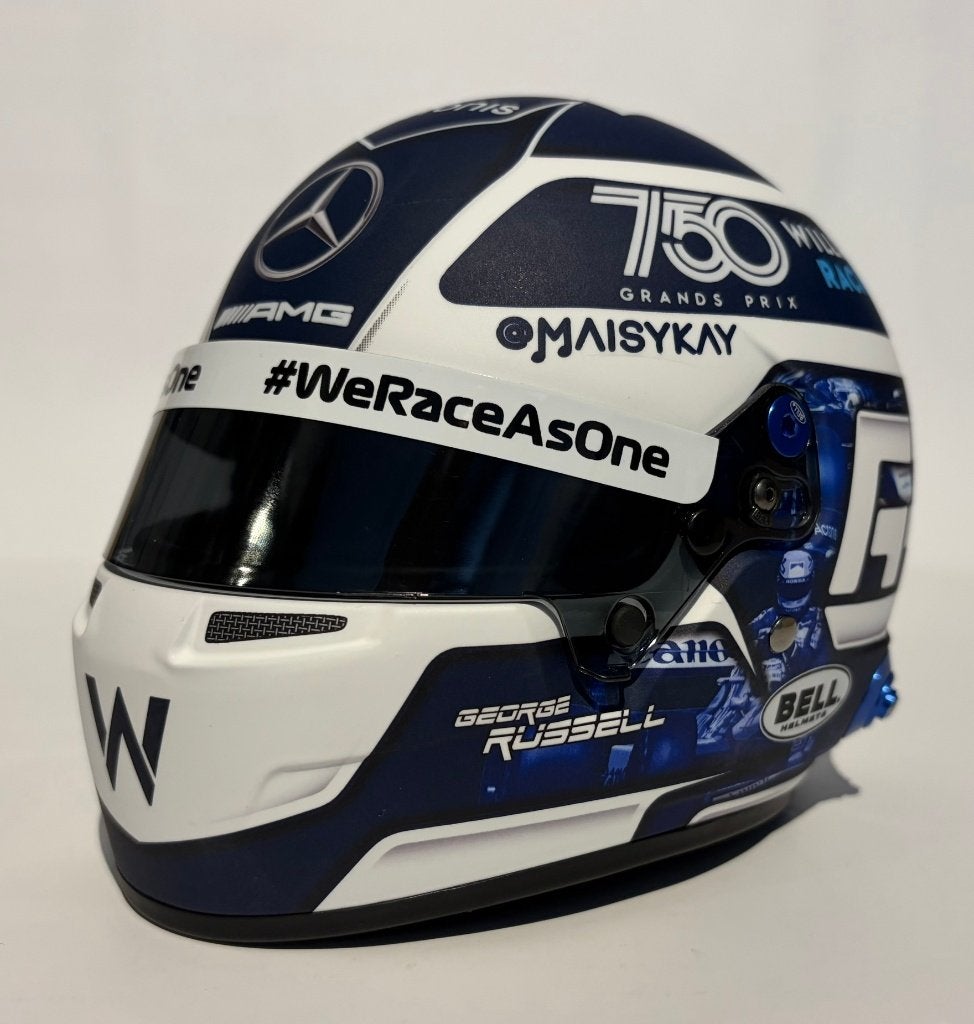 George Russell 2021 GP Monaco helm 1:2, Ophalen of Verzenden, Zo goed als nieuw, Formule 1