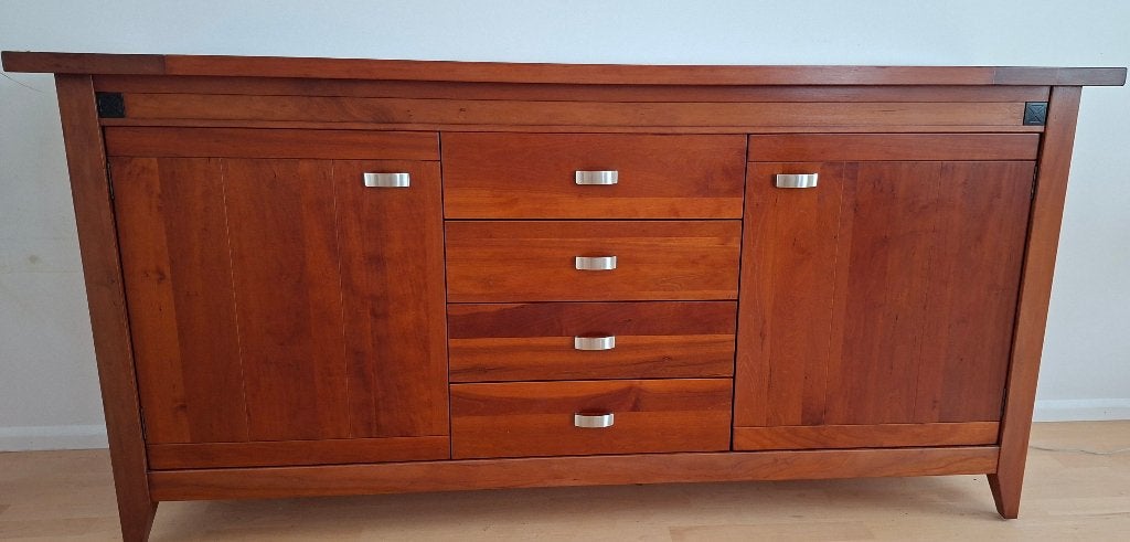 Kersenhouten dressoir+eettafel/stoelen, Huis en Inrichting, Ophalen, Gebruikt, Met deur(en), 50 tot 100 cm