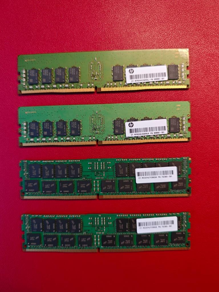 4x 16GB DDR4 Server geheugen 64GB €190, Computers en Software, RAM geheugen, Zo goed als nieuw, Desktop, 16 GB, DDR4, Ophalen of Verzenden