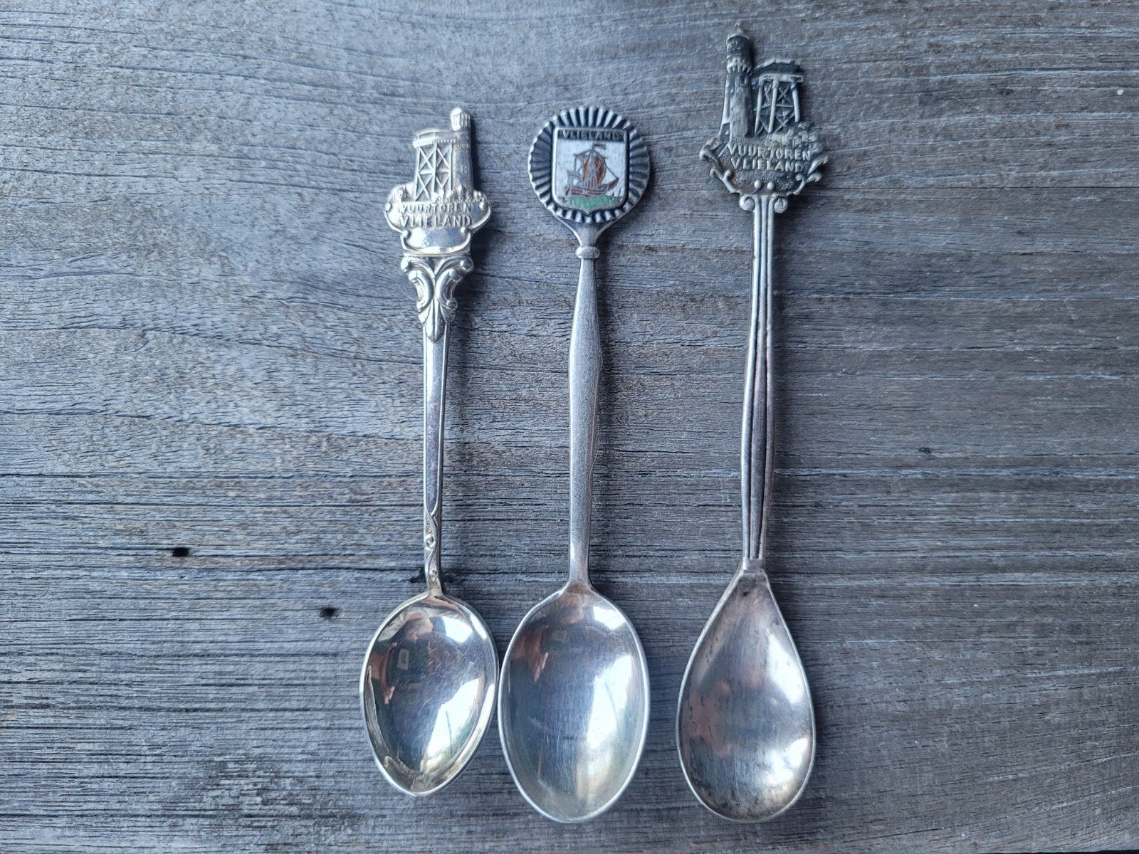 Set van 3 Vlieland souvenir lepeltjes, Ophalen of Verzenden