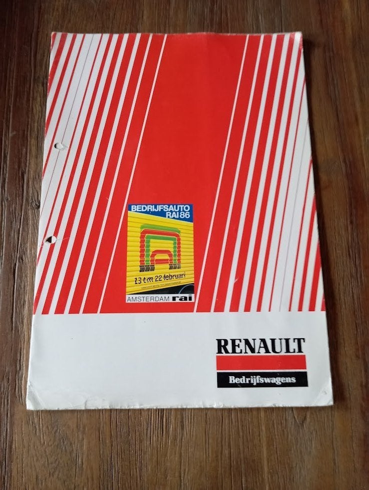 Renault Bedrijfsauto RAI 1986 + VIP Card 8 pag., Verzenden, Zo goed als nieuw, Renault