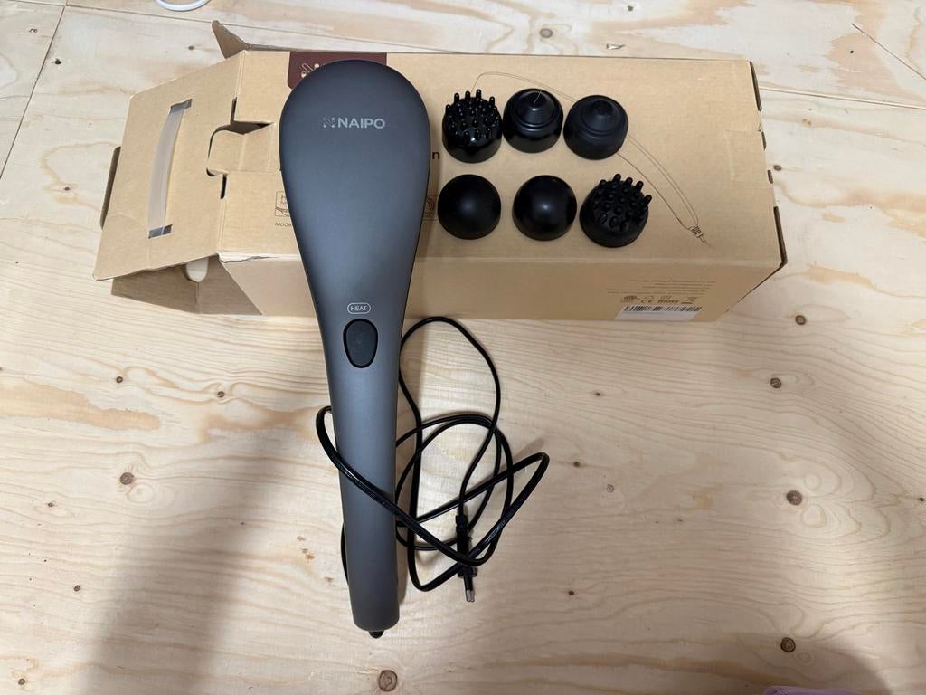 Naipo Handheld Percussion Massager met Warmtefunctie, Sport en Fitness, Massageproducten, Ophalen, Zo goed als nieuw, Apparaat