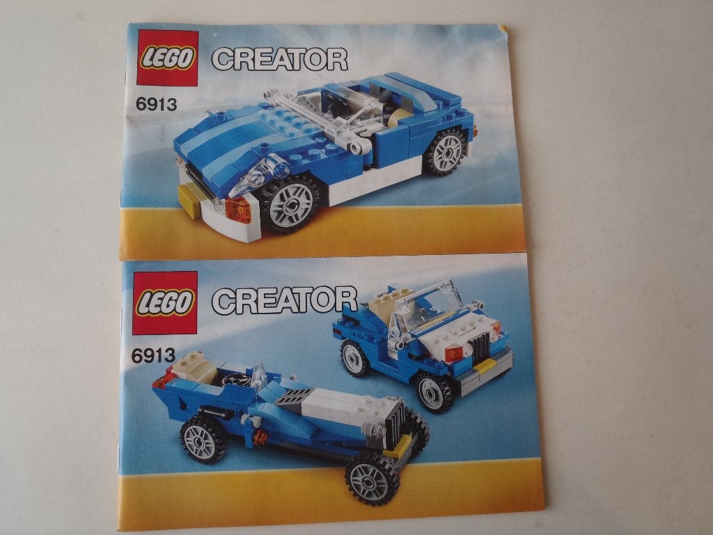 Lego Creator set 6913 Blauwe Sportwagen + set 7602, Kinderen en Baby's, Lego, Inclusief instructies, Ophalen of Verzenden, Zo goed als nieuw