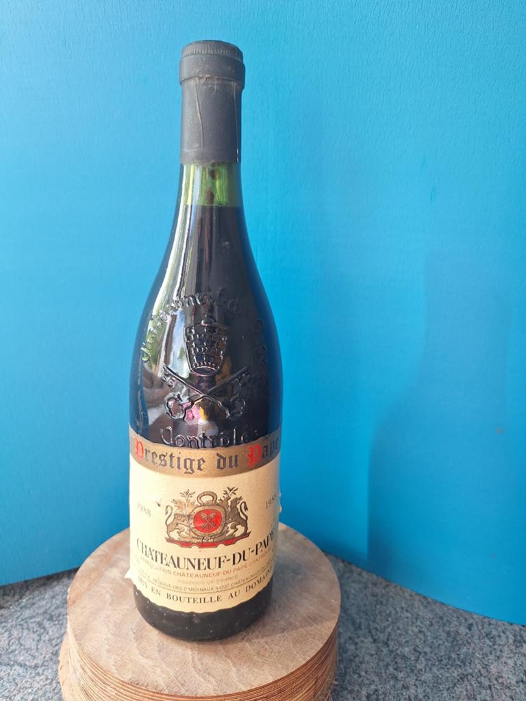 Chateauneuf du Pape 1988 - Vintage Rode Wijn, Ophalen, Gebruikt, Frankrijk, Rode wijn