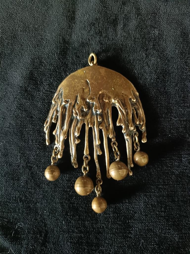 Pentti Sarpaneva Bronzen Hanger - Scandinavisch Design, Ophalen of Verzenden, Goud, Overige materialen