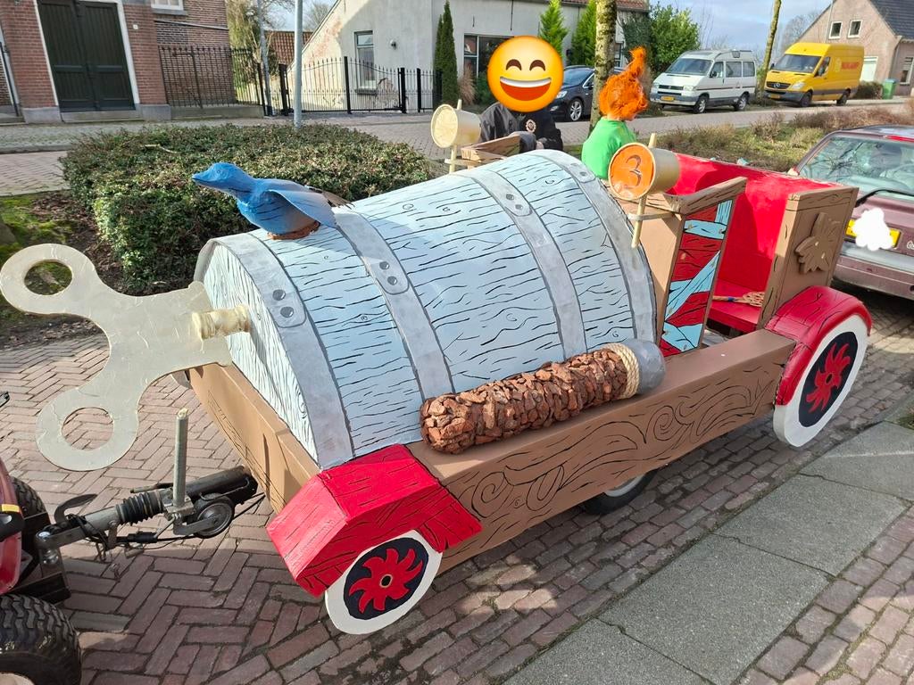 Carnavalswagen Efteling Max & Moritz, Hobby en Vrije tijd, Ophalen, Gebruikt
