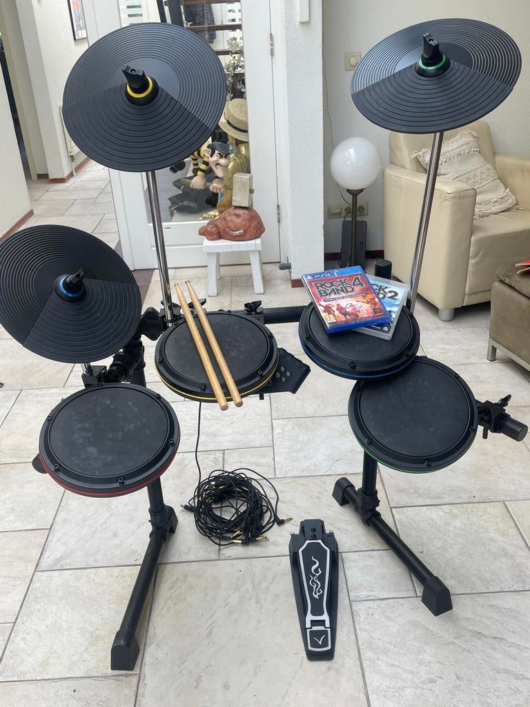 Drum Rocker PlayStation - Complete Set + Metalen Kick, Ophalen, Zo goed als nieuw, Overige merken, Elektronisch