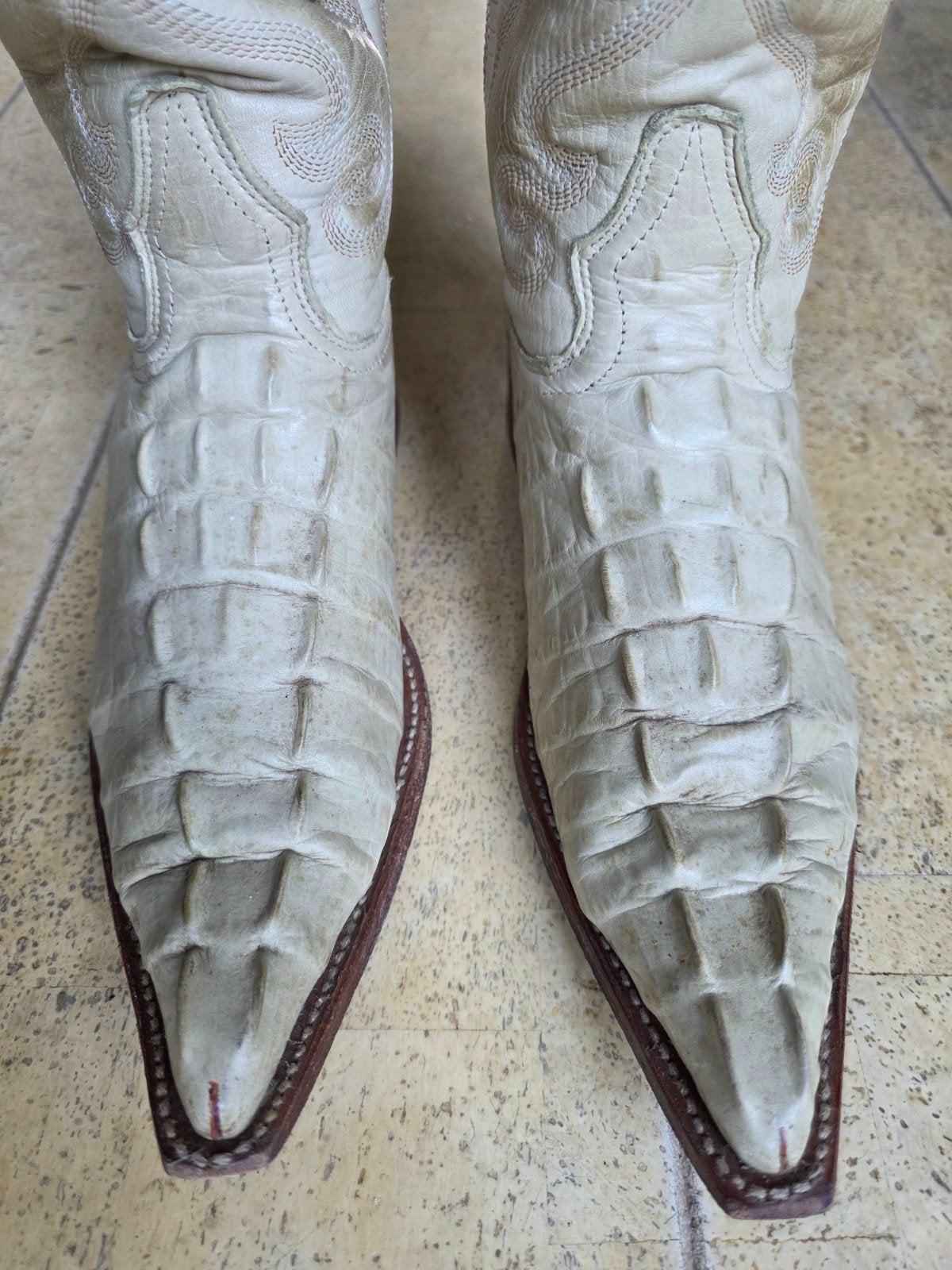 Croco cowboy boots mt 41. Wit. western laarzen, Kleding | Heren, Schoenen, Ophalen of Verzenden, Wit, Boots
