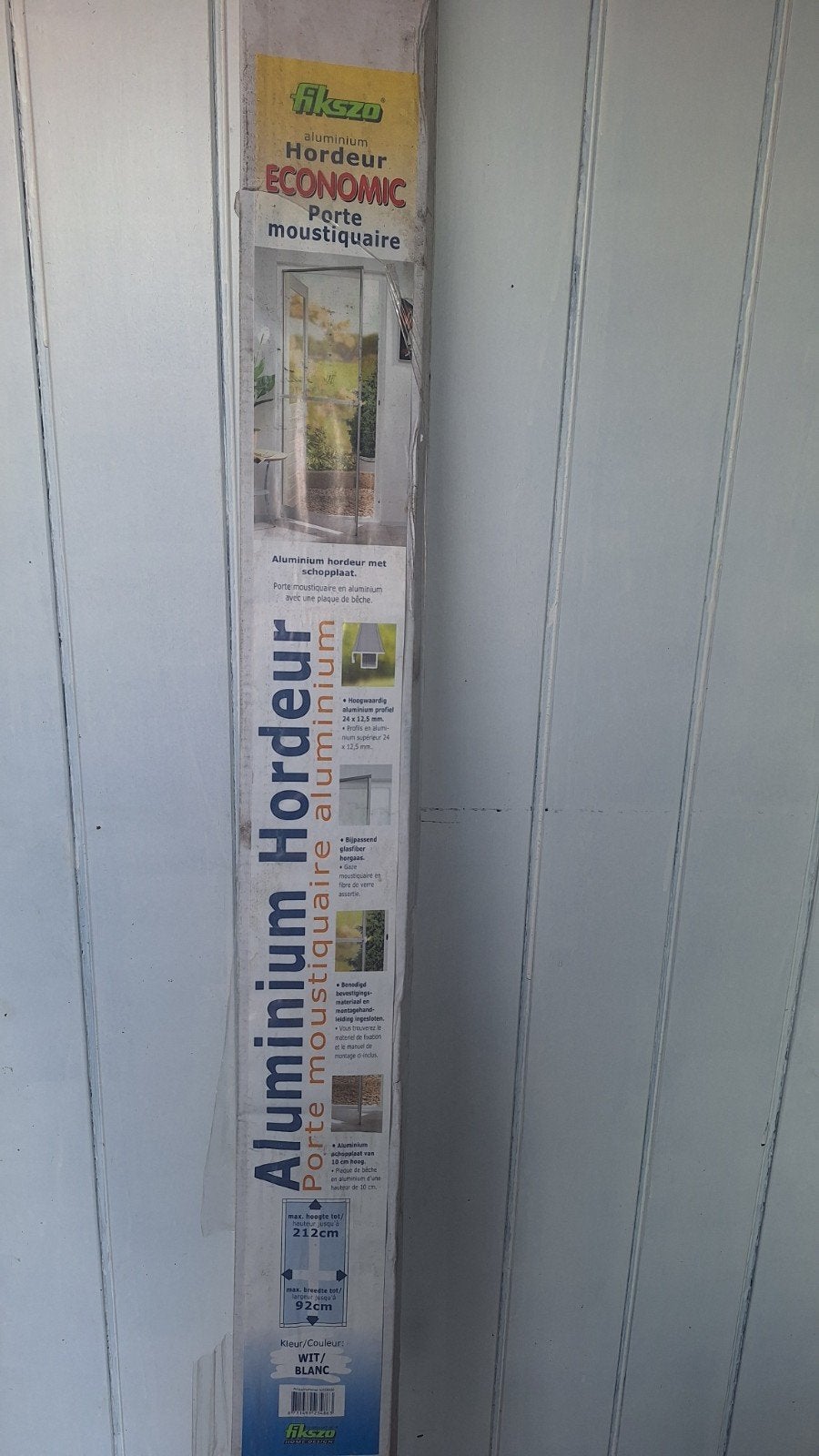 Nieuwe Fikszo Aluminium Hordeur - Wit (212x92cm), Ophalen of Verzenden