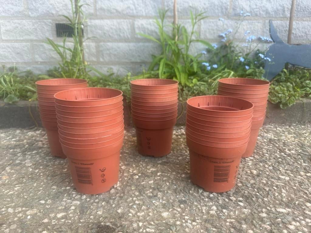 Plantenpotten stekpotten plastickpotten diam 10xH9 cm 48st, Kunststof, Rond, Nieuw, Ophalen of Verzenden