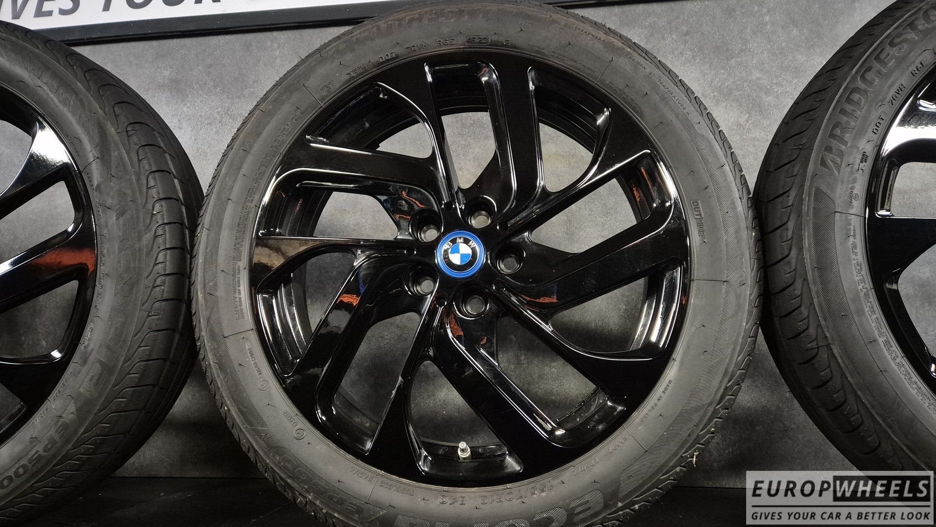 BMW i3 i3S 19 inch OEM velgen zomerbanden TPMS, 19 inch, Gebruikt, 155 mm, -