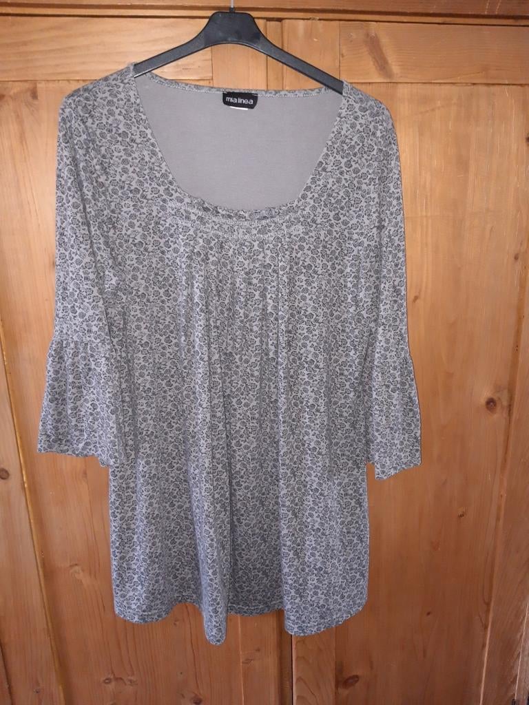 Mia Linea Tuniek met Bloemenprint - Maat XXL, Kleding | Dames, Grote Maten, Blouse of Tuniek, Ophalen of Verzenden, Zo goed als nieuw