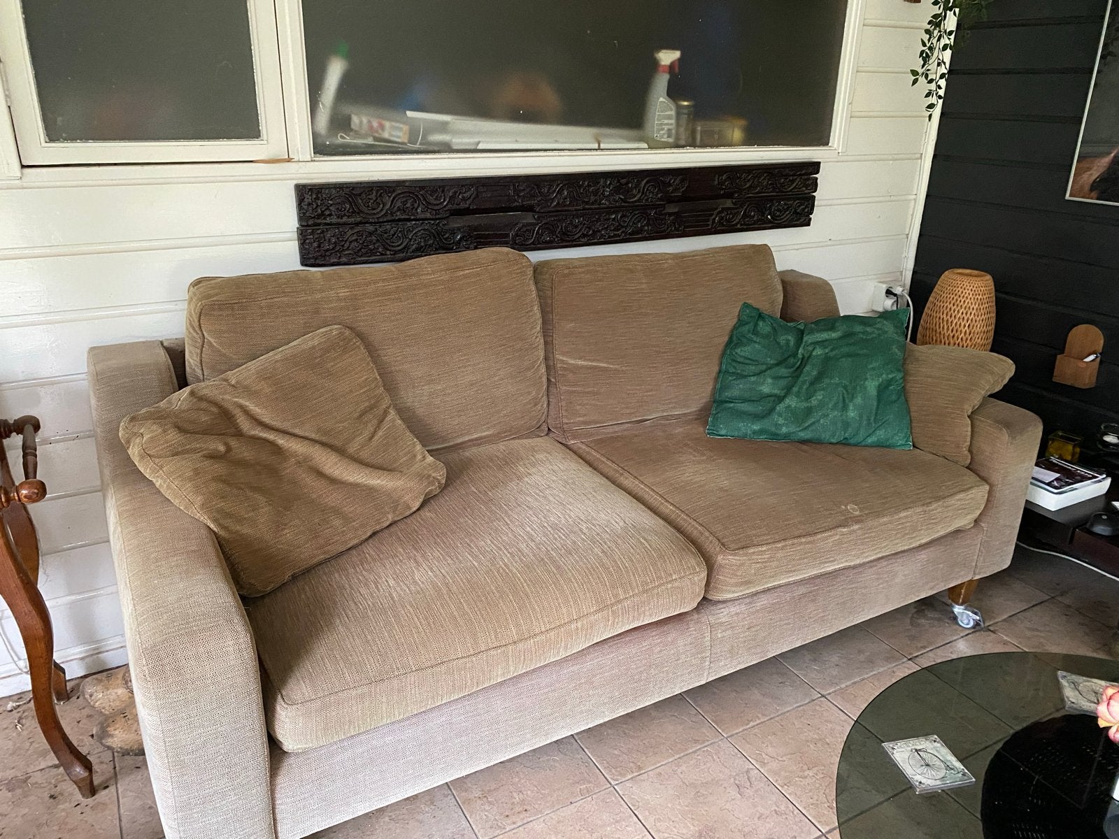 Comfortabele tweepersoonsbank - Gebruikt, Huis en Inrichting, Ophalen, Gebruikt, 150 tot 200 cm, Tweepersoons