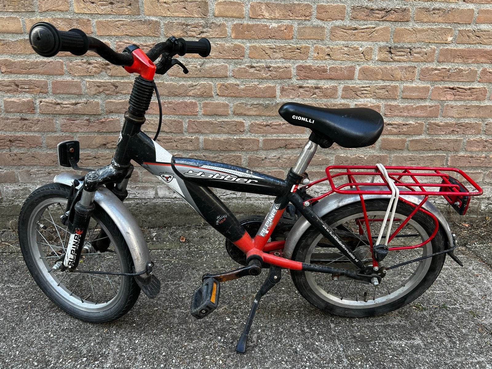 Alpina Yabber 16 inch kinderfiets - prima staat, Fietsen en Brommers, Fietsen | Kinderfietsjes, Ophalen, Gebruikt, Terugtraprem