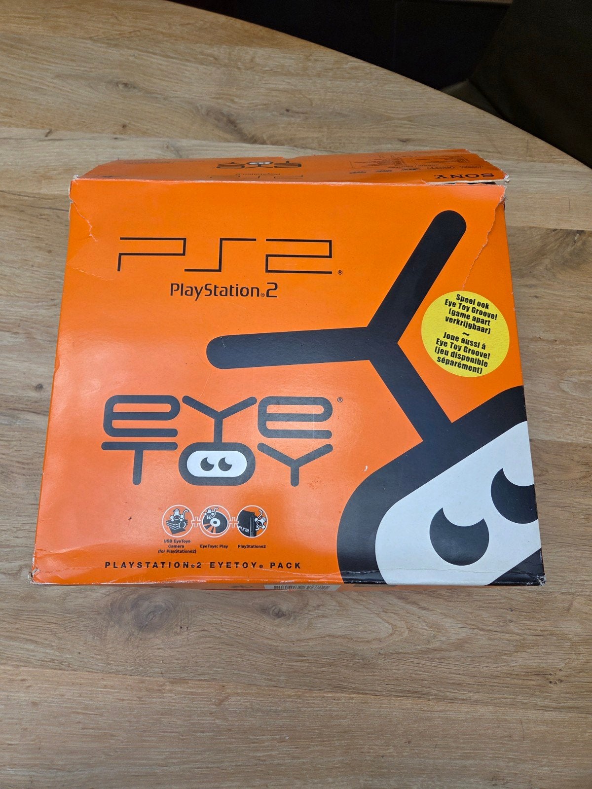 PlayStation 2  Eye Toy Pack incl. beeldscherm, Spelcomputers en Games, Spelcomputers | Sony PlayStation 2, Verzenden, Zwart, Met 2 controllers