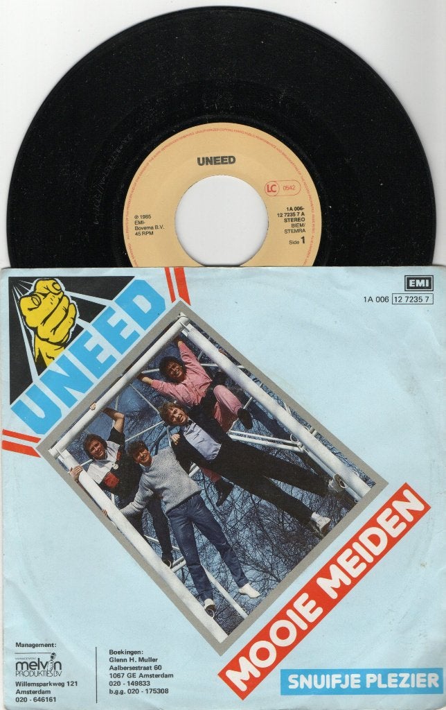 Uneed – Mooie Meiden, Ophalen of Verzenden, Zo goed als nieuw, 7 inch, Overige genres