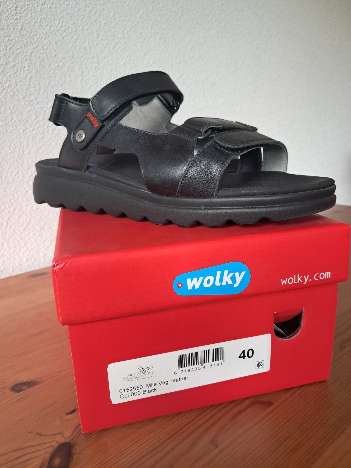 Wolky sandalen maat 40., Wolky, Zwart, Zo goed als nieuw, Sandalen of Muiltjes