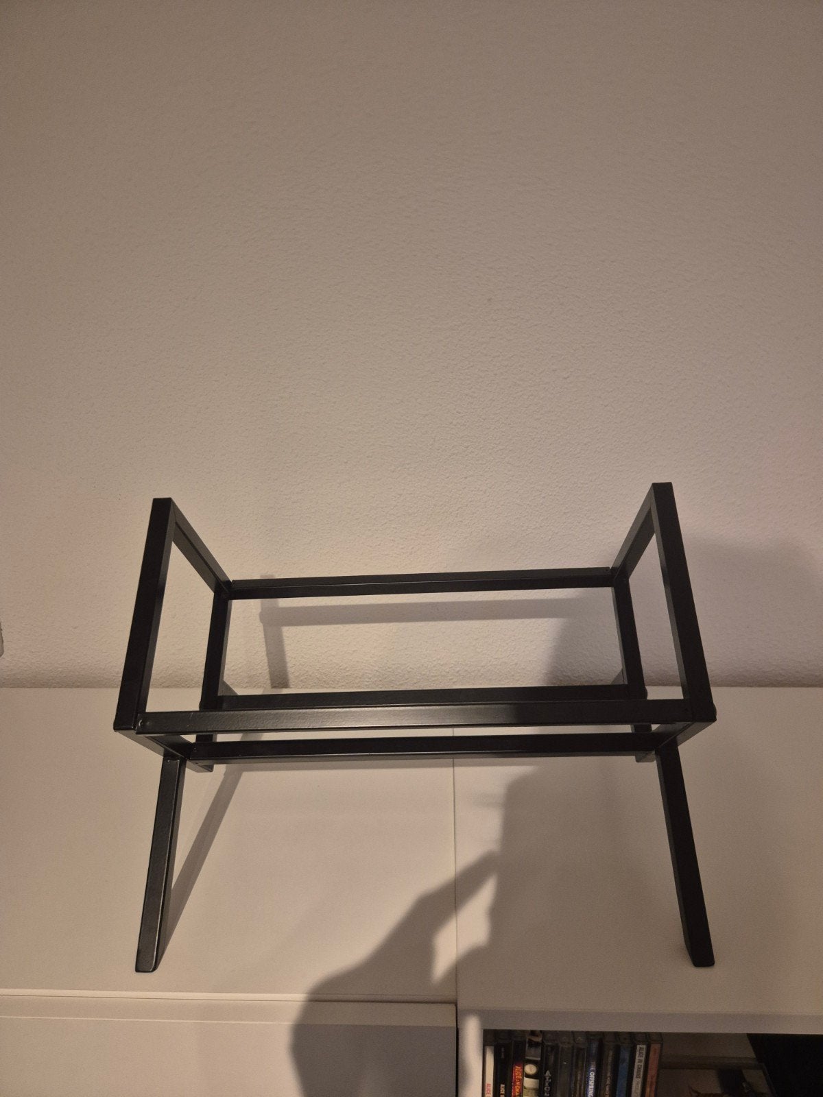 Zwart metalen platenrekje voor vinyl, Ophalen, Zwart, Zo goed als nieuw, Metaal