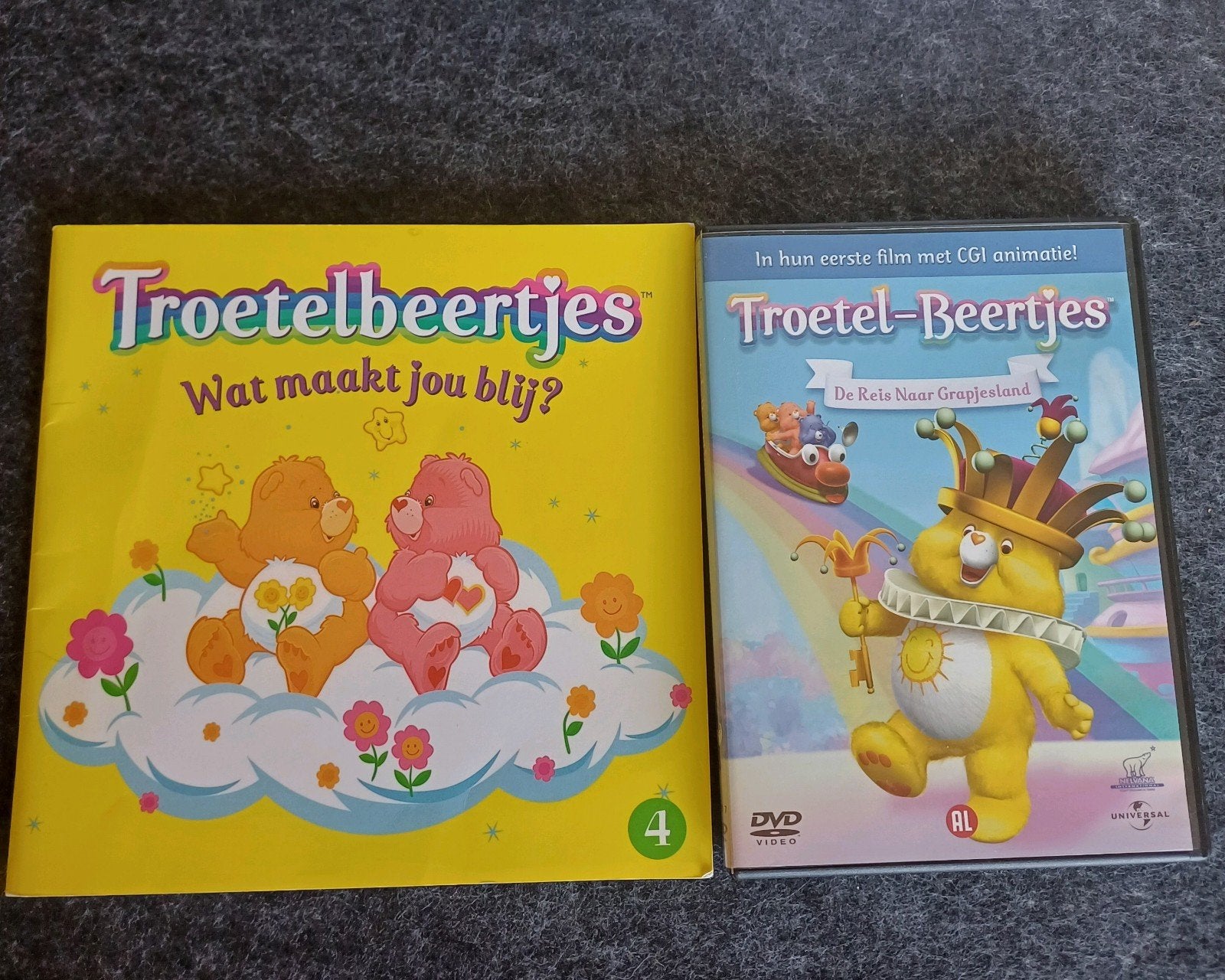 Dvd de troetelbeertjes de reis naar grapjesland + een boekje, Cd's en Dvd's, Alle leeftijden, Ophalen, Zo goed als nieuw