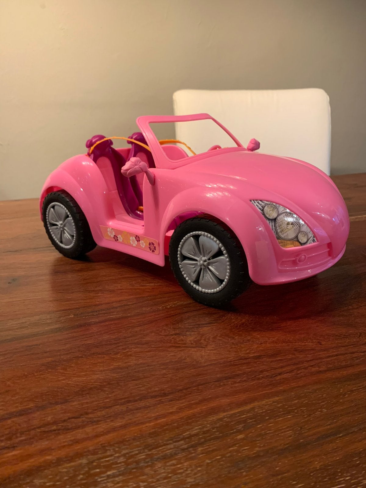 Roze barbie auto, Ophalen of Verzenden, Gebruikt