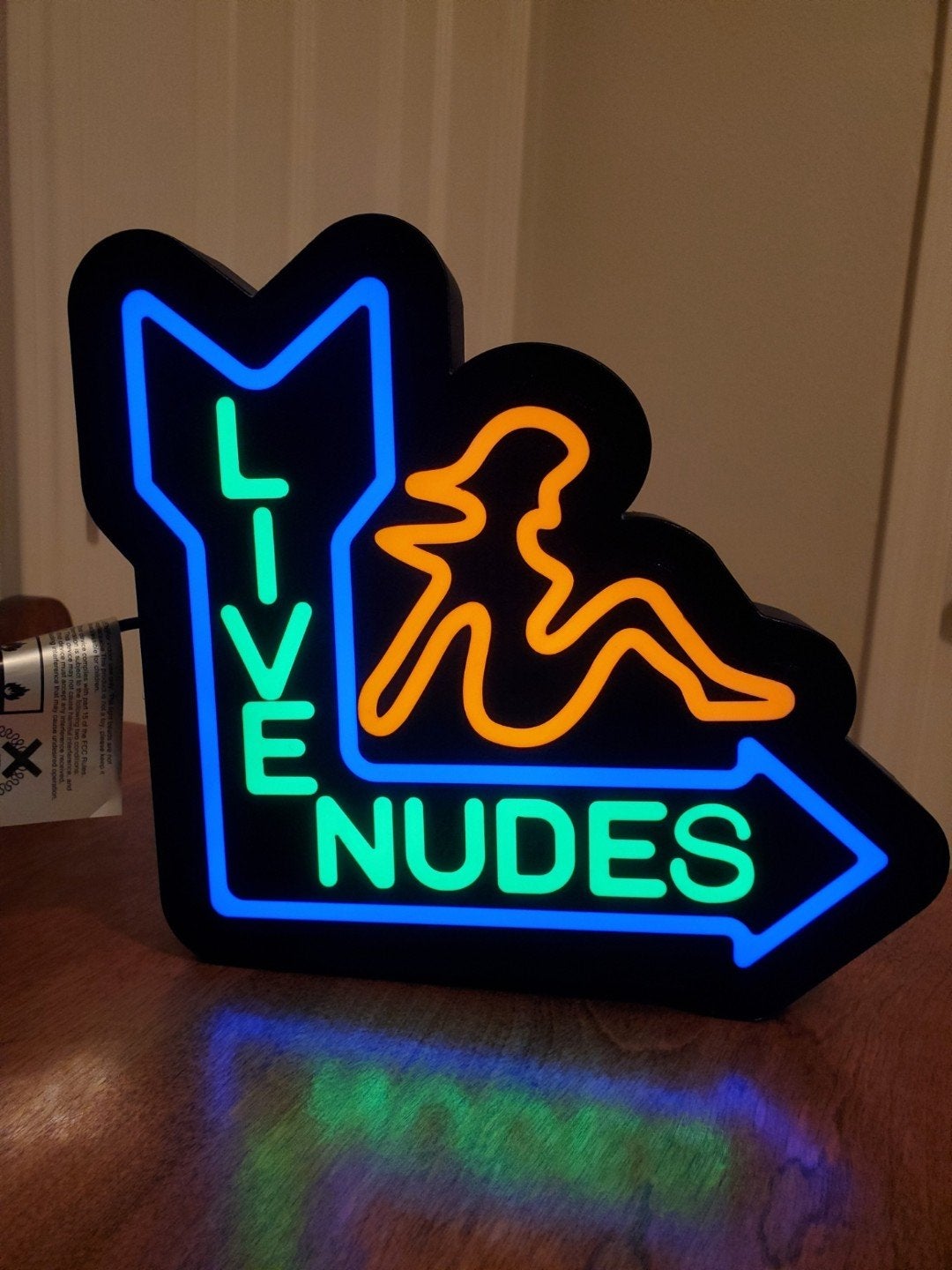 Nieuwe LED Lightbox USB - Live Nudes Sign, Meerkleurig, Overige stijlen, Nieuw, Kunststof