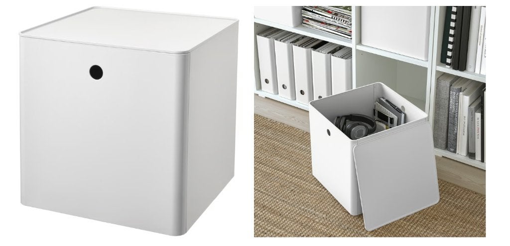 IKEA Kallax KUGGIS Opbergbak met deksel wit 1 a 8st >>RUILEN, 50 tot 100 cm, Zo goed als nieuw, Minder dan 100 cm, 25 tot 50 cm