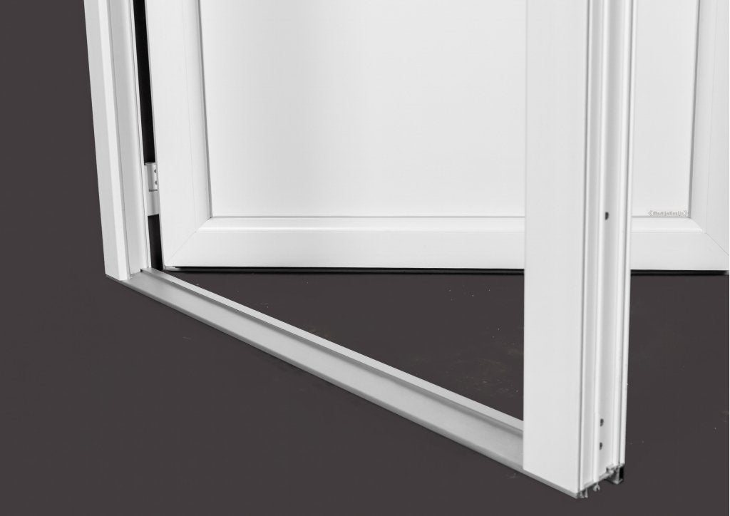 Buitendeur 1/2 glas basic b90 x h190 RAL 9016, Niet ingevuld, Kunststof, 80 tot 100 cm, Nieuw