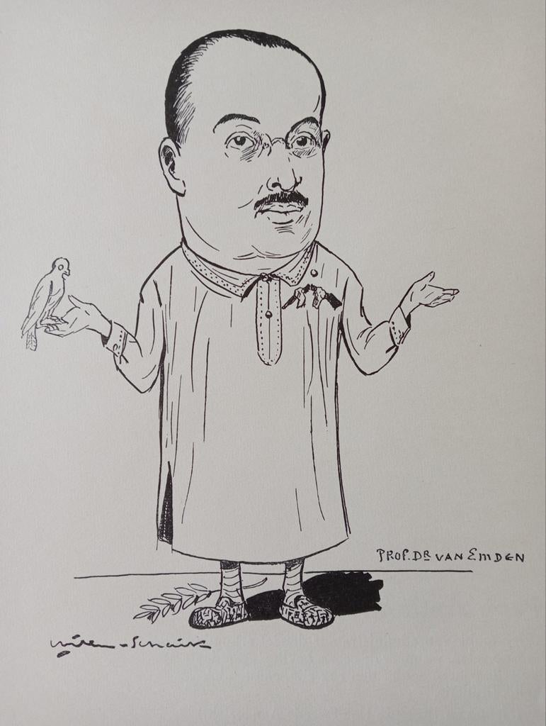 Prof.Dr.van Emden litho 1937, Ophalen of Verzenden