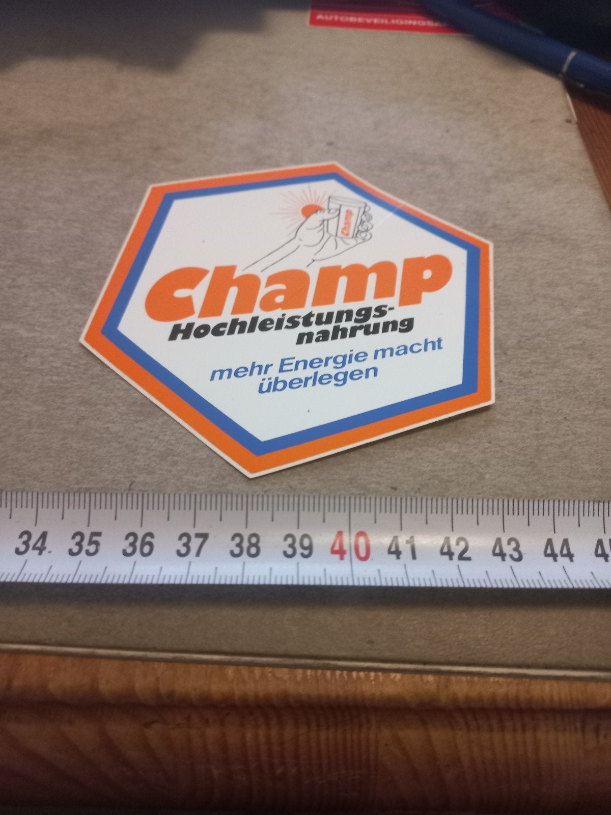 Vintage Champ Hochleistungs-nahrung Sticker, Ophalen of Verzenden