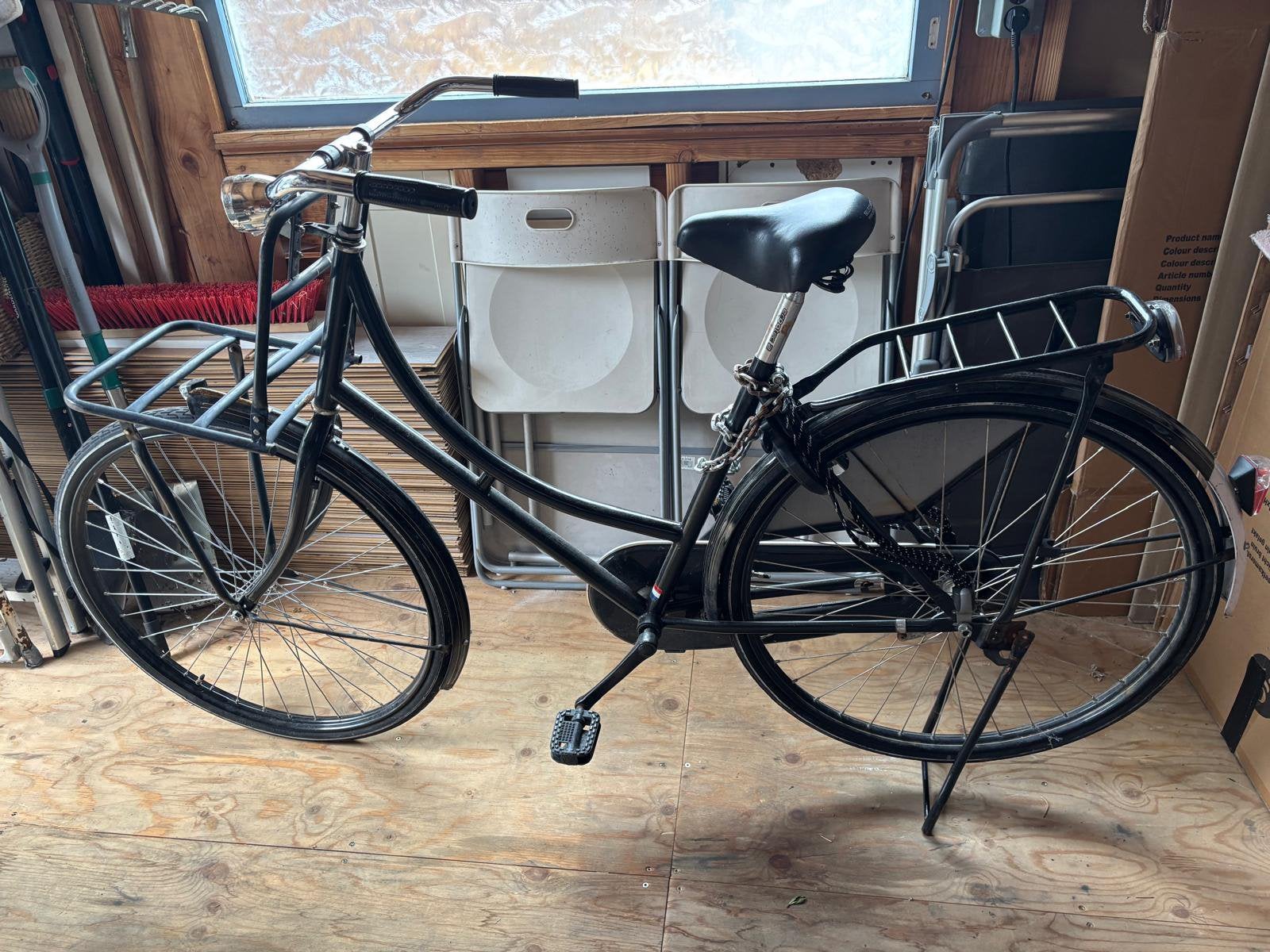 Zwarte omafiets, 56 cm of meer, Ophalen, Zo goed als nieuw, Terugtraprem