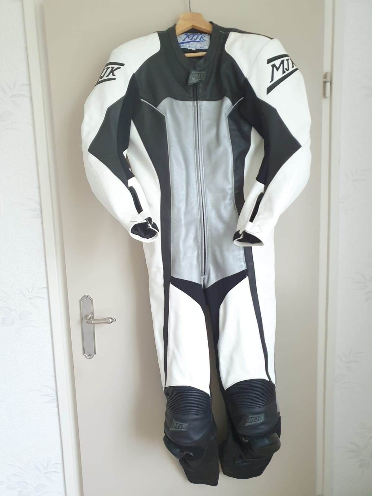 MJK motoroverall leer maat 50/52, Motoren, Kleding | Motorkleding, Heren, Ophalen of Verzenden, Overall, MJK