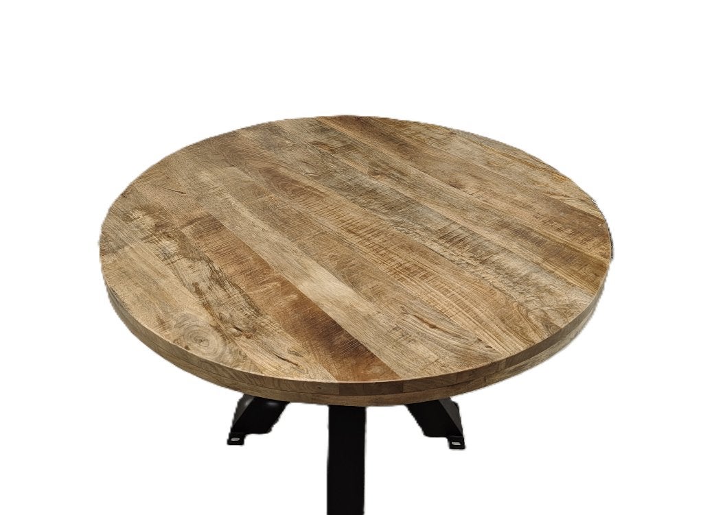Kwaliteitseethoek – Ronde tafel met 4 stoelen, Ophalen, Zo goed als nieuw, Overige houtsoorten, Vier personen