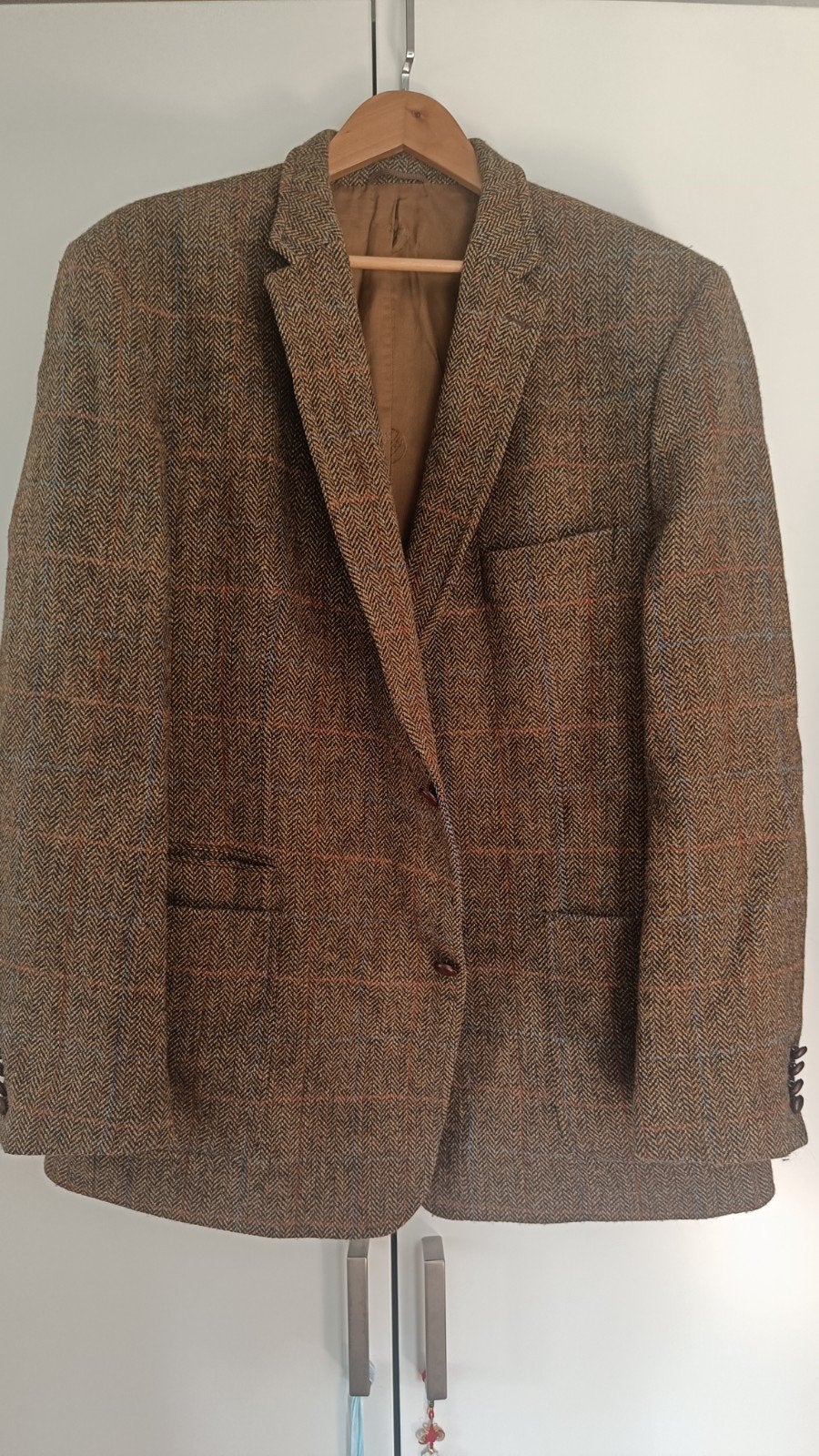 Barutti Harris Tweed colbert, mt 58, visgraat, Barutti, Bruin, Overige maten, Ophalen of Verzenden