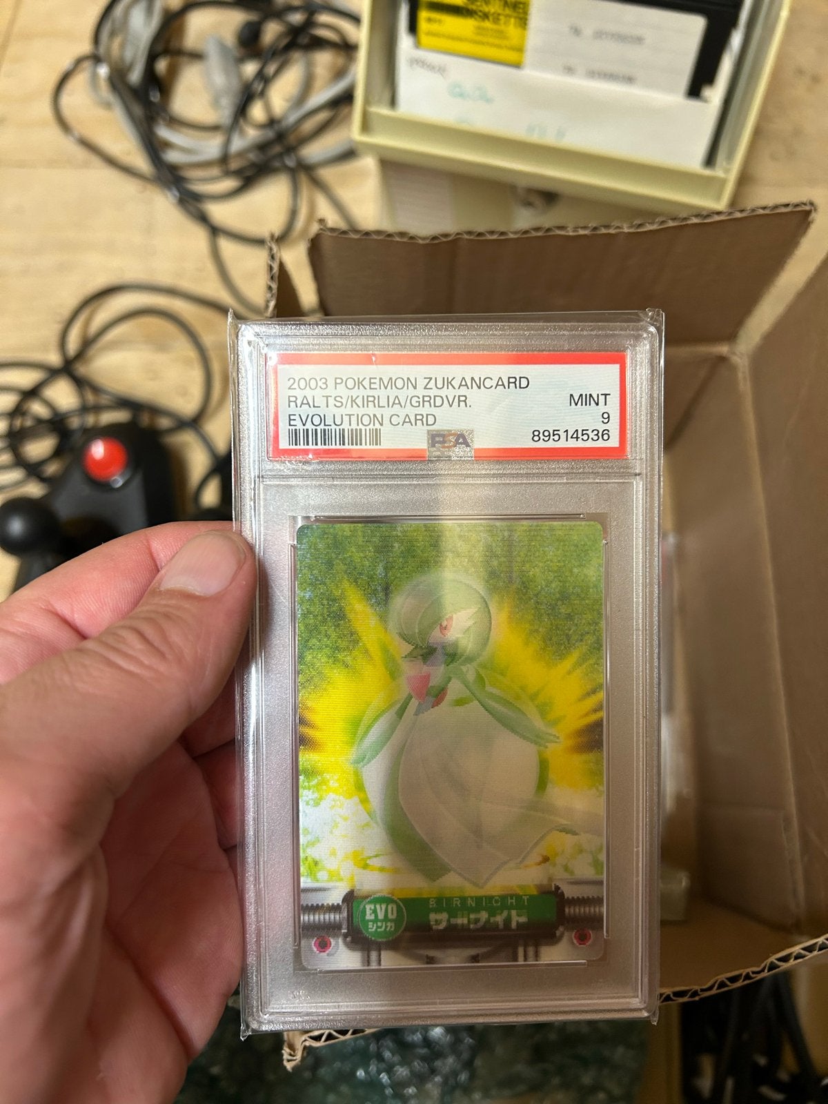 2003 Pokemon Zukancard Ralts/Kirlia/Grdvr. PSA 9, Verzenden, Zo goed als nieuw, Losse kaart