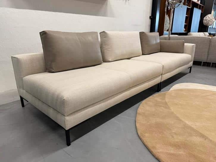 Nieuw Design on Stock Aikon Lounge Hoekbank Senna Cream, Huis en Inrichting, 250 tot 300 cm, Hoekbank, Ophalen of Verzenden, 150 cm of meer