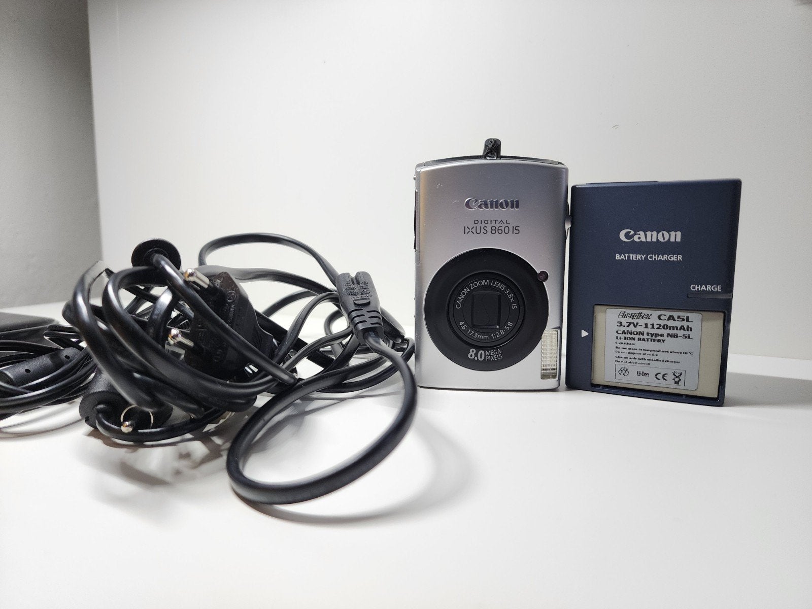 Canon Digital IXUS 860 IS - Compactcamera met accessoires, Gebruikt, USB-kabel, Canon, Ophalen of Verzenden