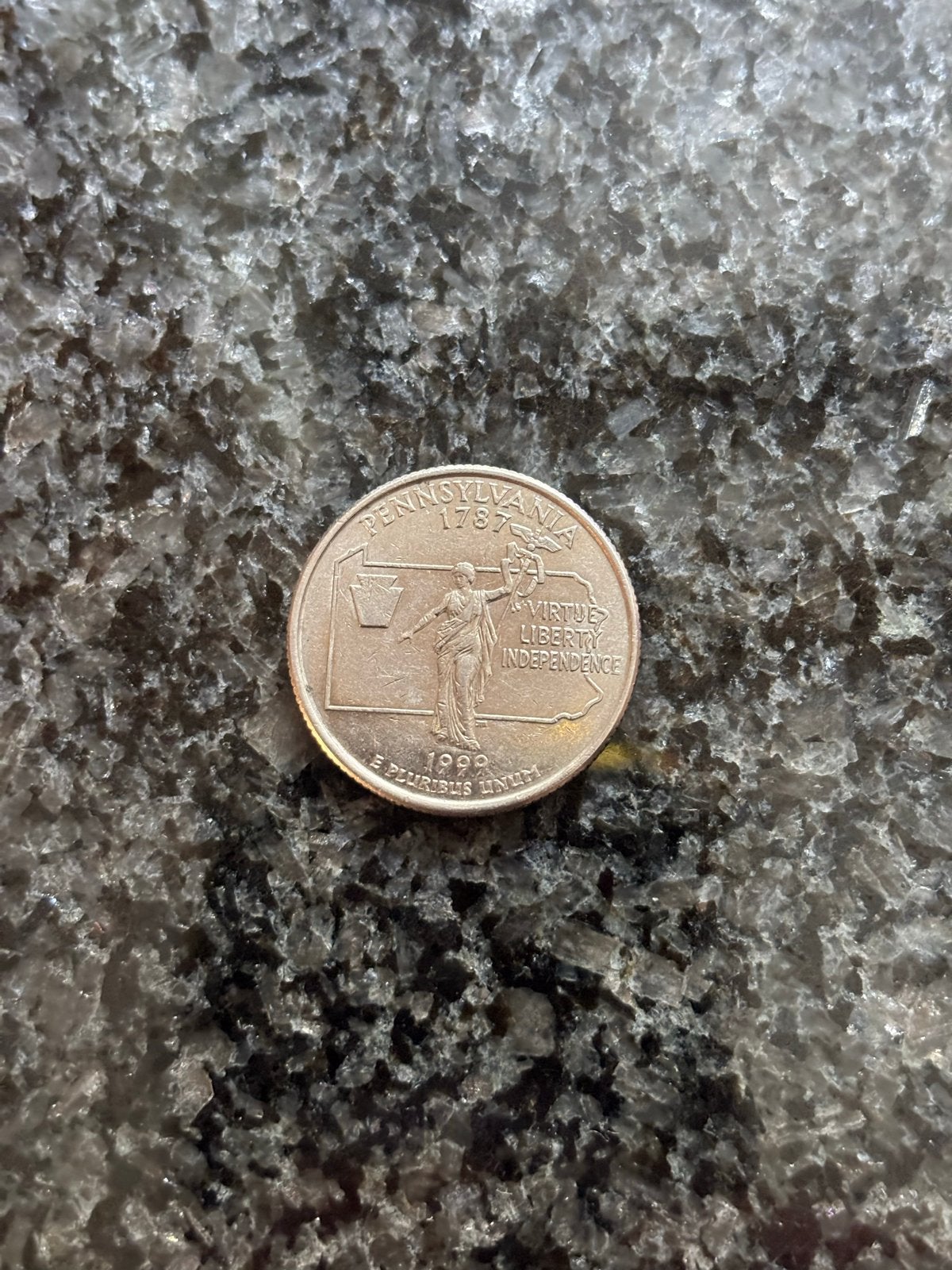 Amerikaanse Quarter Dollar - Pennsylvania 1999, Verzenden, Noord-Amerika, Losse munt