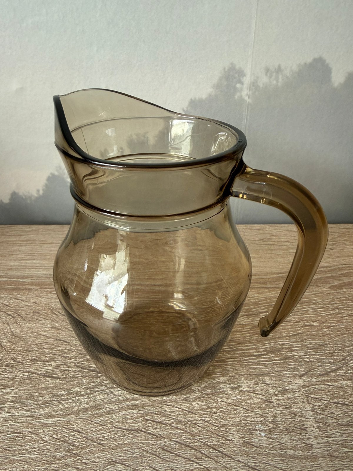 Vintage Arcoroc France rookglas karaf / waterkan – 500ml, Ophalen of Verzenden, Zo goed als nieuw, Overige typen