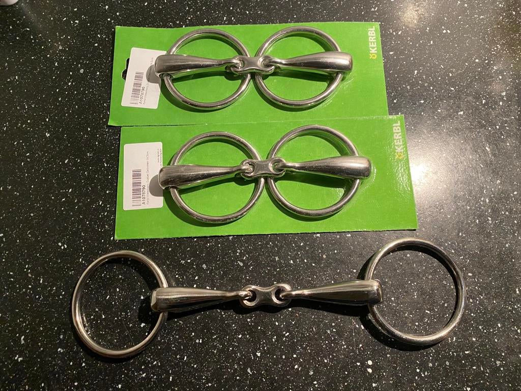 Kerbl bit paardenbit watertrens dubbel gebroken 14,5 cm, Dieren en Toebehoren, Ophalen of Verzenden, Nieuw, Overige soorten