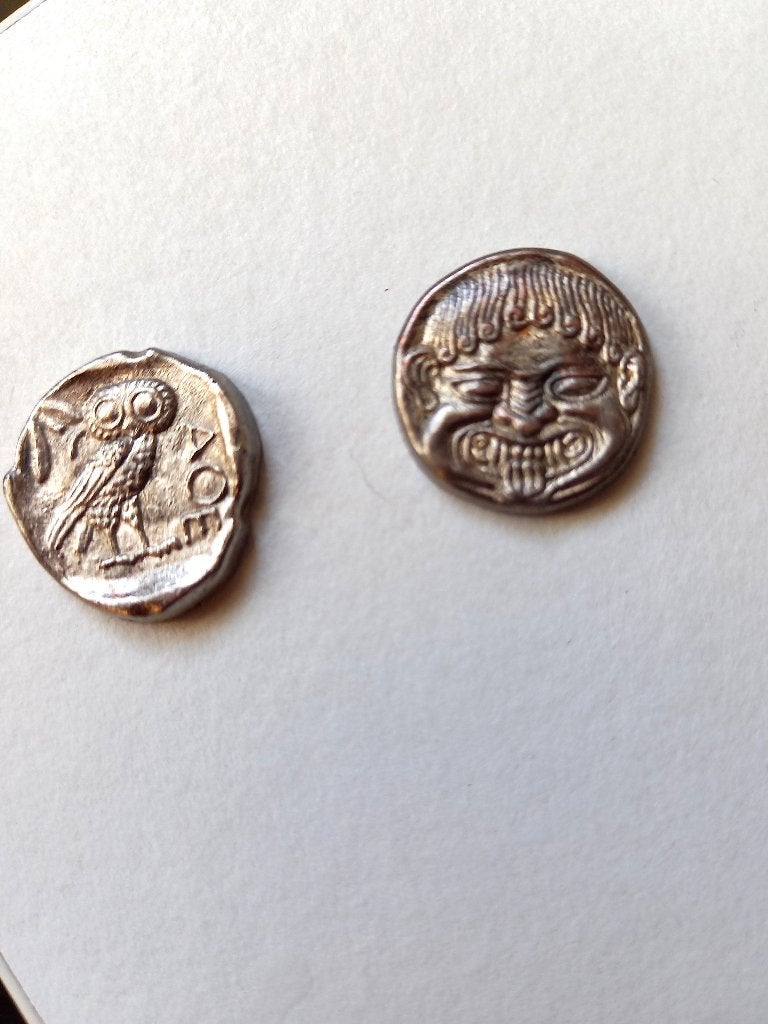2 oude Grieks/Romeinse muntjes B.P., Verzenden, Vóór koninkrijk, Overige waardes, Losse munt