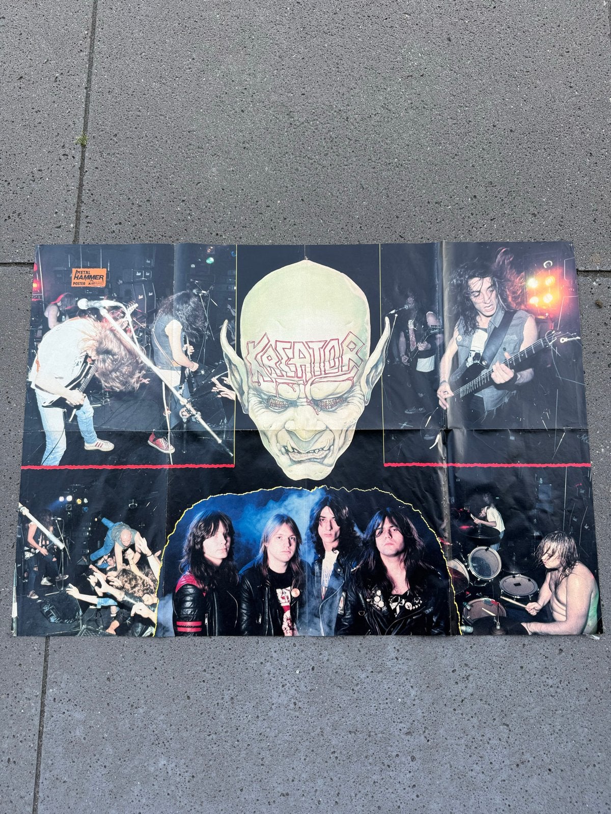 Vintage Kreator Band Poster - Metal Hammer, Gebruikt, Rechthoekig Liggend, Ophalen of Verzenden, A1 t/m A3