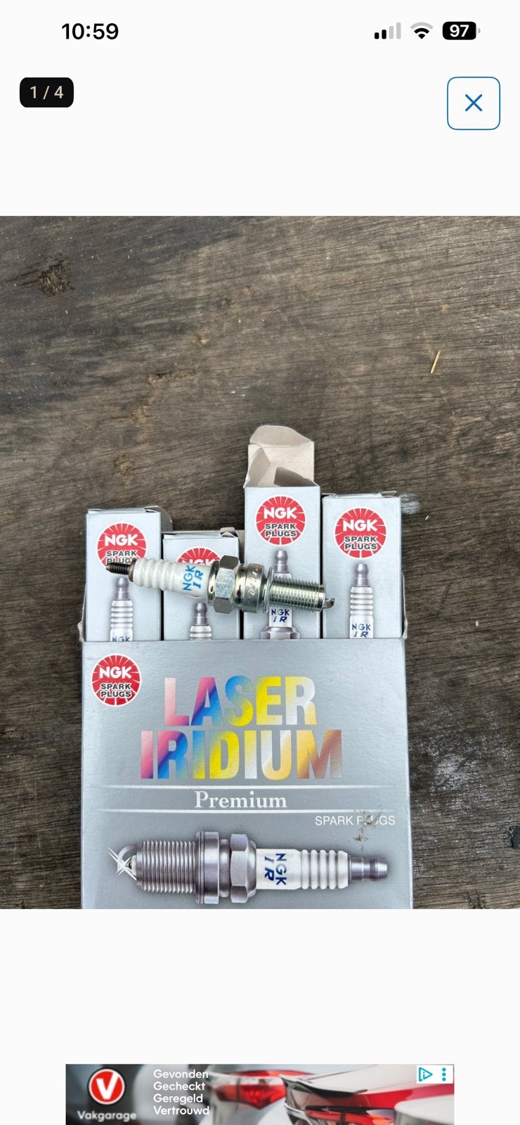 Nieuwe set (4 stuks) NGK Laser Iridium bougies CR9EIA-9, Ophalen of Verzenden, Zo goed als nieuw, Gehele gezicht
