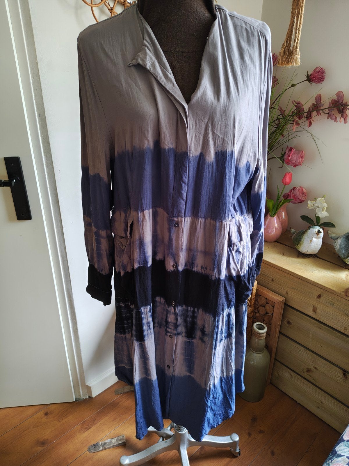 jurk didi maat l xl blauw, Kleding | Dames, Jurken, Blauw, Maat 46/48 (XL) of groter, Ophalen of Verzenden, Zo goed als nieuw